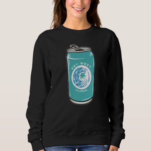 Key West Strand Florida Fl Bierdose Limonadendose Sweatshirt (Vorderseite)
