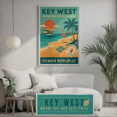 Key West Sunset - Conseil Republic Seaplane Art Poster
