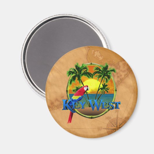 Key West Sunset Magnet (Vorderseite/Rückseite)