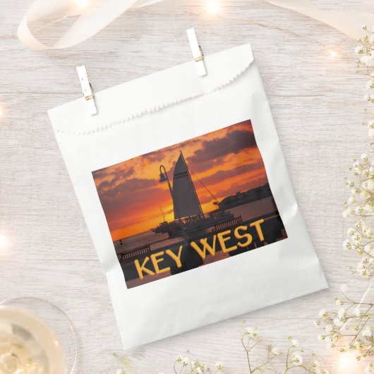 Key West Sunset mit Boote Geschenktütchen (Ausgeschnitten)
