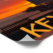Key West Sunset mit Boote Poster (Ecke)