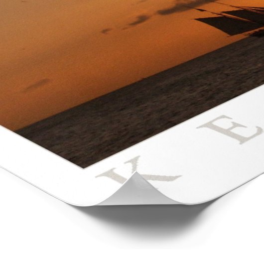 Key West Sunset Poster (Ecke)