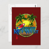 Key West Sunset Postkarte (Vorne/Hinten)