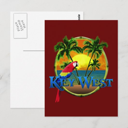 Key West Sunset Postkarte (Vorne/Hinten)