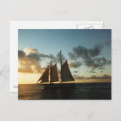 Key West Sunset Sail Foto Postkarte (Vorne/Hinten)