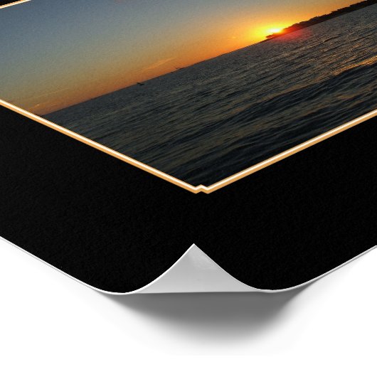 Key West sunset triptych Poster (Ecke)