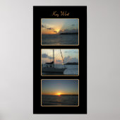 Key West sunset triptych Poster (Vorne)