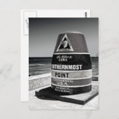 Key West to Cuba South of Distest Marker Postkarte (Vorne/Hinten)