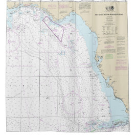 Key West to Mississippi River Nautical Chart Duschvorhang