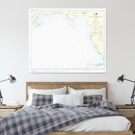 Key West to Mississippi River Nautical Chart Leinwanddruck (Insitu (Schlafzimmer))