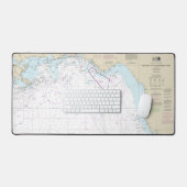 Key West to Mississippi River Nautical Chart Schreibtischunterlage (Tastatur & Maus)
