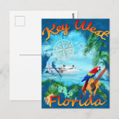 Key West Trop Rock Music Postkarte (Vorne/Hinten)