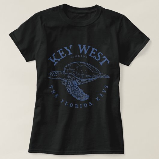 Key West Turtle Florida Keys Scuba Tauchen T-Shirt (Design vorne)