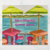 Key West Vibes Bachelorette Wochenende Alkoholflaschenetikett (Einzelnes Label)