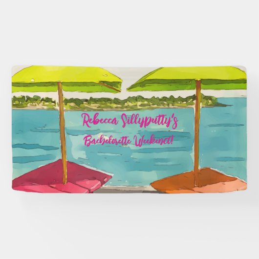Key West Vibes Bachelorette Wochenende Banner (Horizontal)