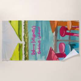 Key West Vibes Bachelorette Wochenende Strandtuch