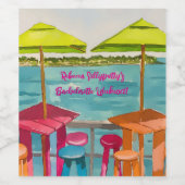 Key West Vibes Bachelorette Wochenende Weinetikett (Einzelnes Label)