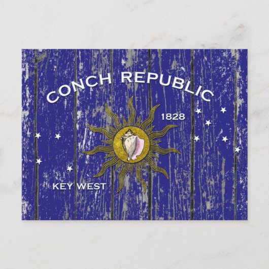 Key West Vintage Weathered Postkarte (Vorderseite)