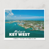 Key West Wedding Aerial Save the Date Postcard Postkarte (Vorderseite)