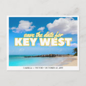 Key West Wedding Save the Date Postcard Postkarte (Vorderseite)