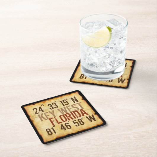 Key- Westbreite-Untersetzer Rechteckiger Pappuntersetzer (Vor Ort)