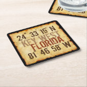 Key- Westbreite-Untersetzer Rechteckiger Pappuntersetzer (angewinkelt)