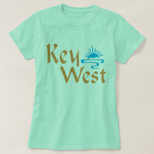 Key- WestT - Shirt mit Sonnenuntergangentwurf