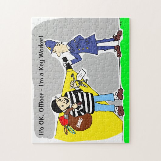 Key Worker Lockdown Funny Cartoon Puzzle (Vertikal)