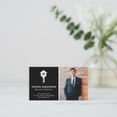 Key-Zuhause-Logo | Business Man Business Card Visitenkarte (Stehend Vorderseite)