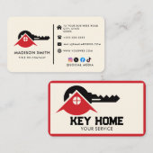 Key-Zuhause Visitenkarte (Vorne/Hinten)