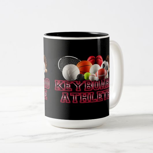 Keyboard Athlete Zweifarbige Tasse (VorderseiteRechts)