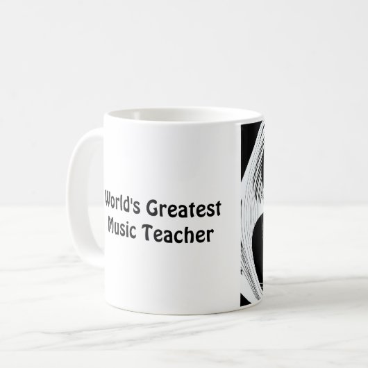 KeyBoard der weltweit größten Musiklehrer Kaffeetasse (Vorderseite Links)