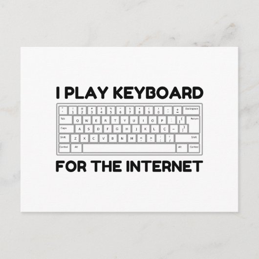 Keyboard Internet Postkarte (Vorderseite)