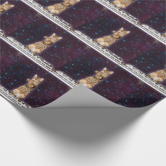 Keyboard-Katze schlägt wieder Geschenkpapier (Ecke)