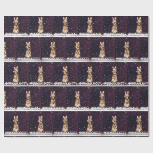 Keyboard-Katze schlägt wieder Geschenkpapier (Flach)