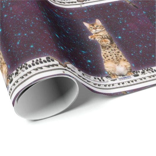 Keyboard-Katze schlägt wieder Geschenkpapier (Rolleneckpunkt)