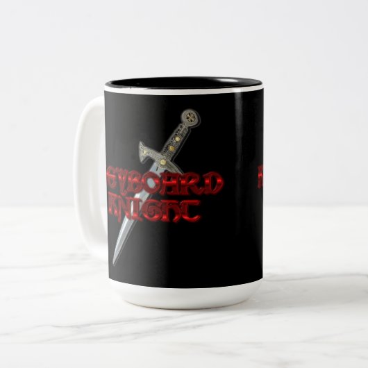 Keyboard Knight MMORPG-Tasse Zweifarbige Tasse (Vorderseite Links)
