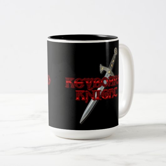 Keyboard Knight MMORPG-Tasse Zweifarbige Tasse (VorderseiteRechts)