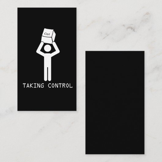 Keyboard-Kontrolle-Programmierer Informatik-Nerd Visitenkarte (Vorne/Hinten)