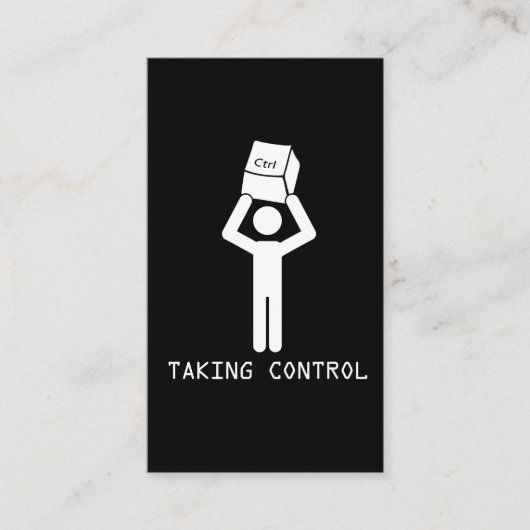 Keyboard-Kontrolle-Programmierer Informatik-Nerd Visitenkarte (Vorderseite)