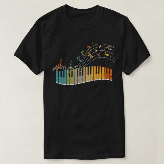 Keyboard Pianist Funny Musician Piano Kunstmusik T T-Shirt (Design vorne)