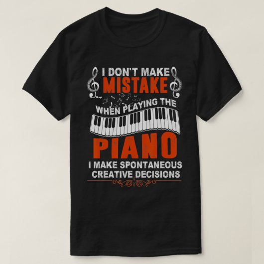 Keyboard Pianist gibt Musiker Klaviergeschenk T-Shirt (Design vorne)