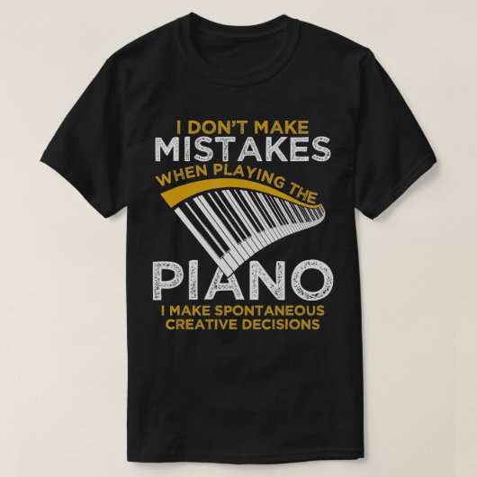 Keyboard Pianist gibt Musikerpiano T-Shirt (Design vorne)