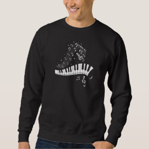 Keyboard Piano Music Note Design for Music Pianist Sweatshirt