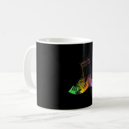 Keyboard Piano Player Funny Musician Keyboarder Kaffeetasse (Vorderseite Links)
