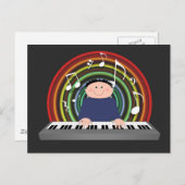 Keyboard-Player Postkarte (Vorne/Hinten)