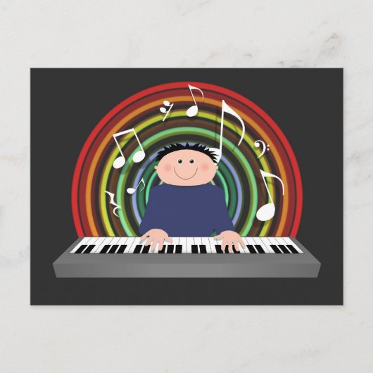 Keyboard-Player Postkarte (Vorderseite)