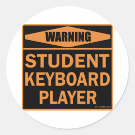 Keyboard-Player Runder Aufkleber