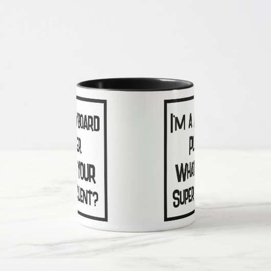 Keyboard Player Super Talent. Zwei Tone-Kaffee-Tas Tasse (Zentrum)