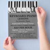 Keyboard-Player, Tastatur, Klavierunterricht Flyer (Hand)